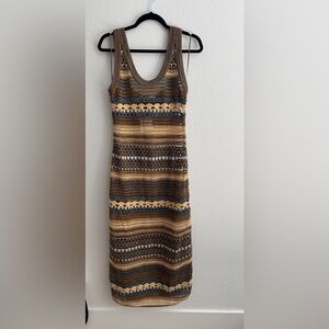 Zara crochet maxi dress